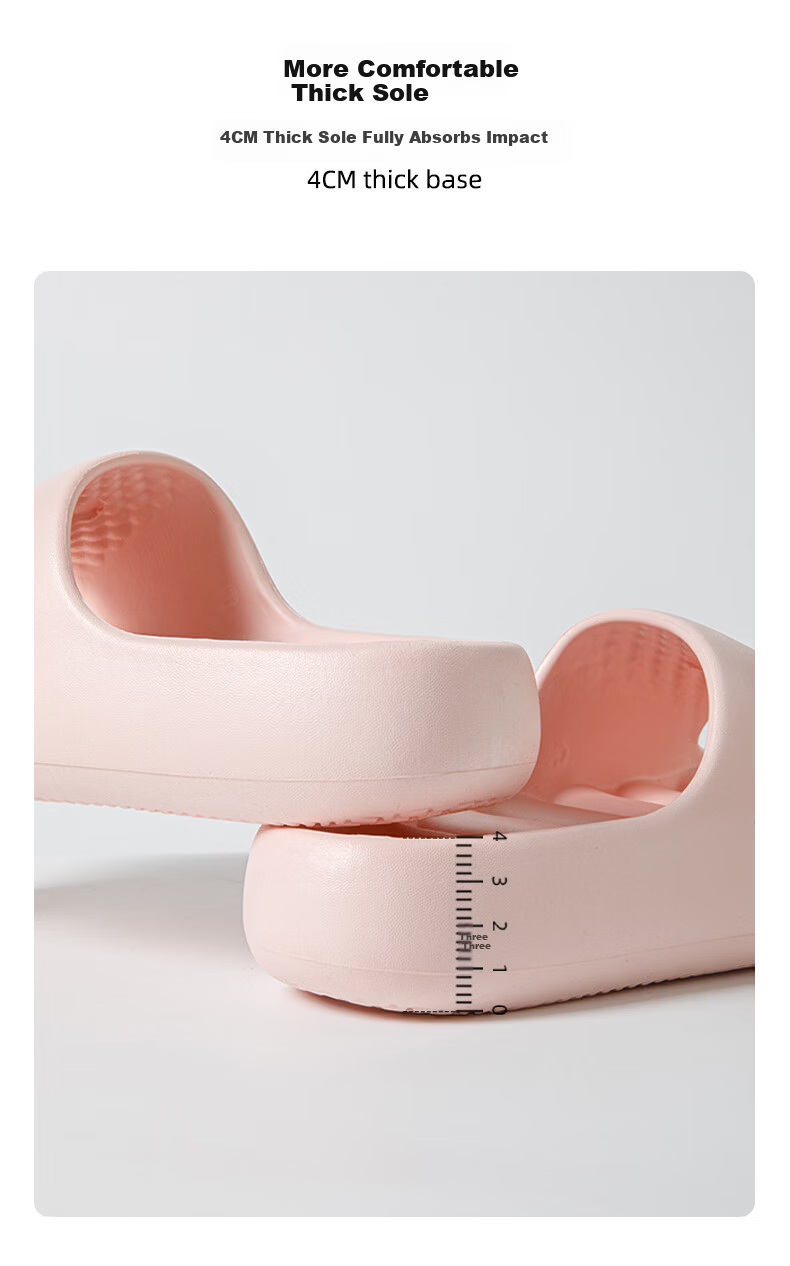 MashiMaro Women's Thick-Soled Platform Slippers, Height Increasing, Non-Slip Indoor Home Bathroom Shower Slippers MV094 5