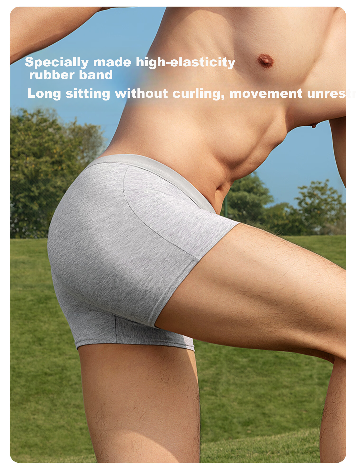 BADIGAO Disposable Men's Boxer Briefs with Pure Cotton Crotch, Large Size Travel Underwear, No-Wash Shorts, 3-Pack 10