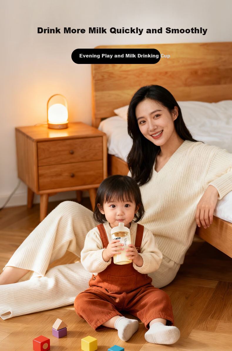 Ennino Baby Milk Cup Children's Water Cup with Measurement PPSU Drinking Cup for Toddlers Kindergarten Student Cup for 2 Years and Older 8
