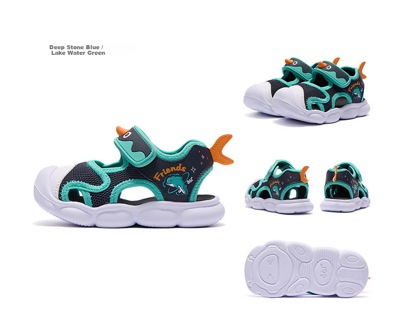 361° Little Dolphin Children's Sandals 26 Summer Boys and Girls Breathable Soft Elastic Baby Beach Shoes Pink Size 26 17