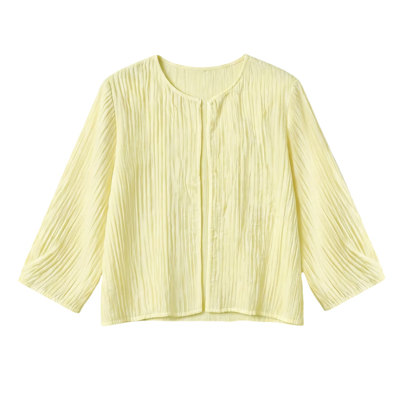 Demana Smooth Tencel Summer Minimalist Plus Size Nine-Sleeve Slimming Loose Shirt Women Premium