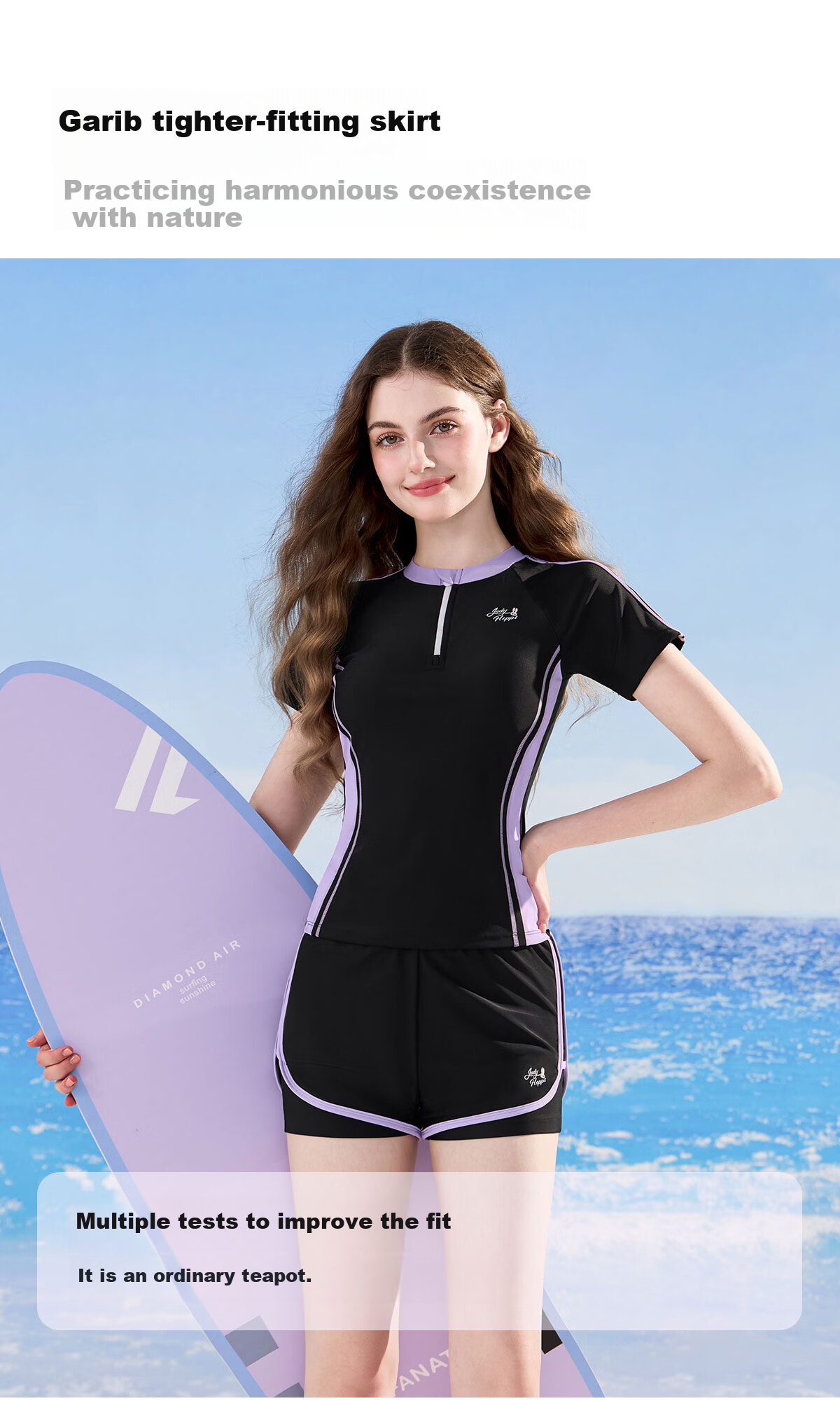 Disney Women's Two-Piece Swimsuit Set Beach Vacation Sun Protection Slimming Tummy Control Swimwear D16019S2G Black 2XL 6