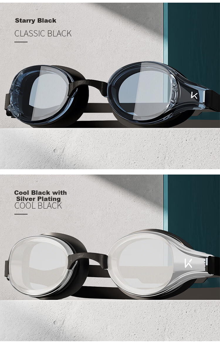 Keep Swimming Goggles Unisex HD Waterproof Anti-Fog Prescription Professional Swim Glasses Lively Black 300 9