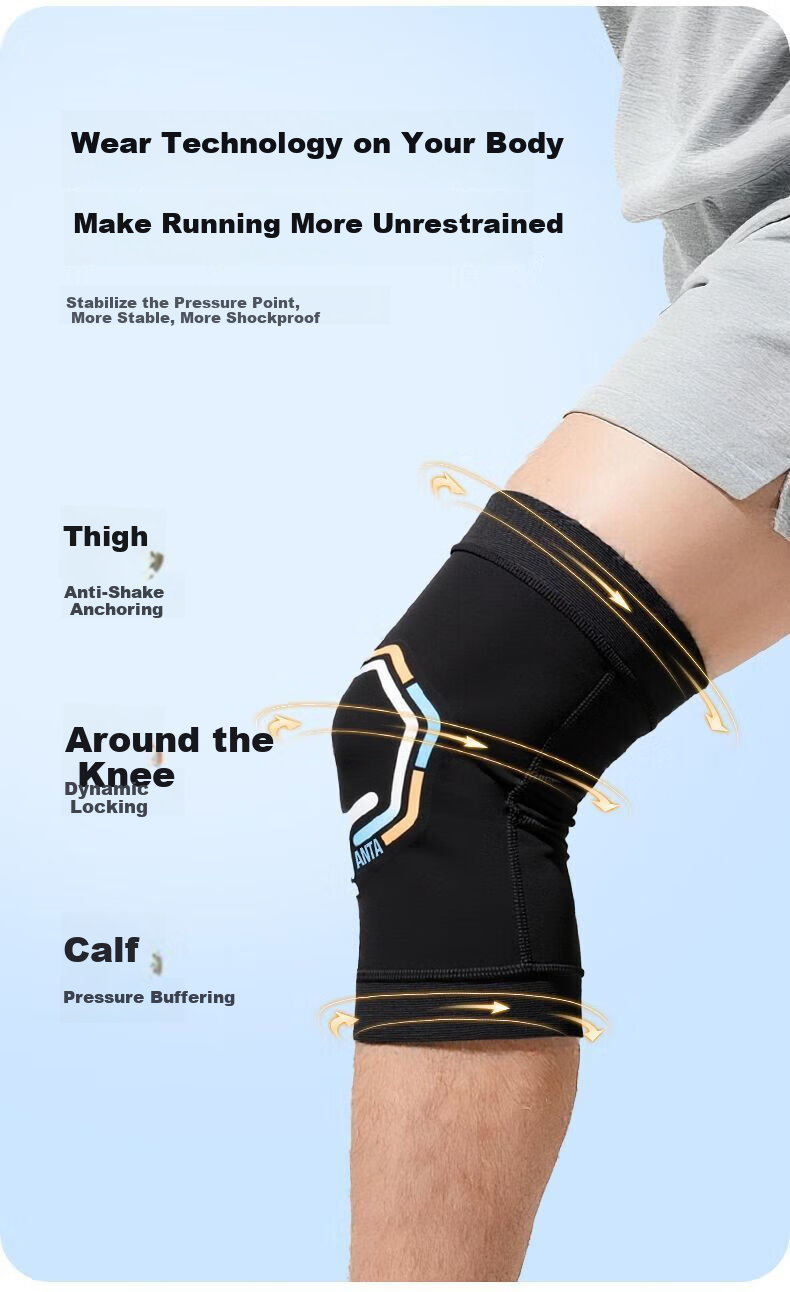 Anta Knee Brace Sports Running Knee Support for Men and Women Basketball Badminton Cycling Mountaineering Fitness Professional Patella Strap 9