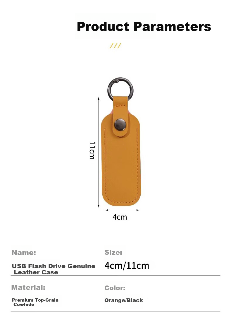 LinkStone USB Flash Drive Storage Case Protective Cover, Anti-Loss And Shockproof Shell, Portable Compact Keychain, Specially Designed for USB Drives, PU Leather 8