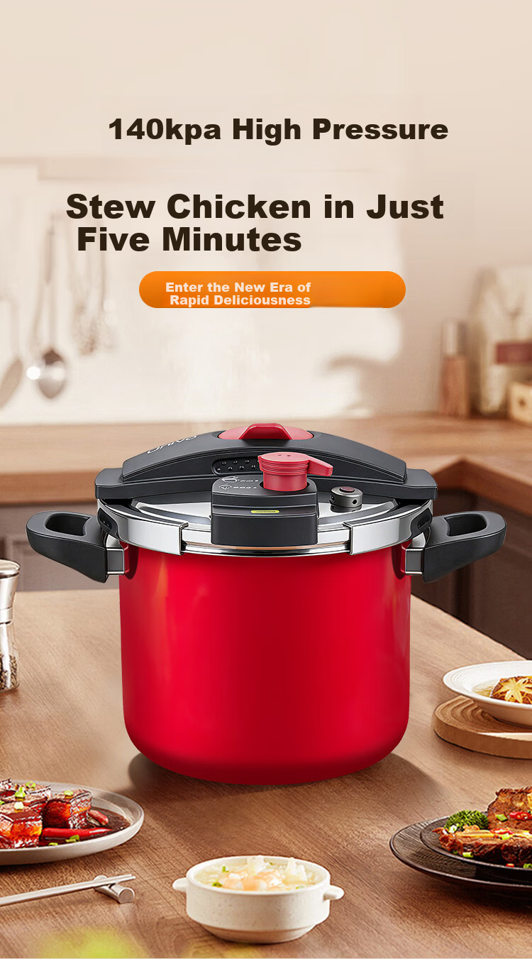 WONDERCHEF [JD Exclusive] Wonder Aroma Japanese Imported Enamel High-Pressure Cooker 140kPa Gas Pressure Cooker 6.5L 2