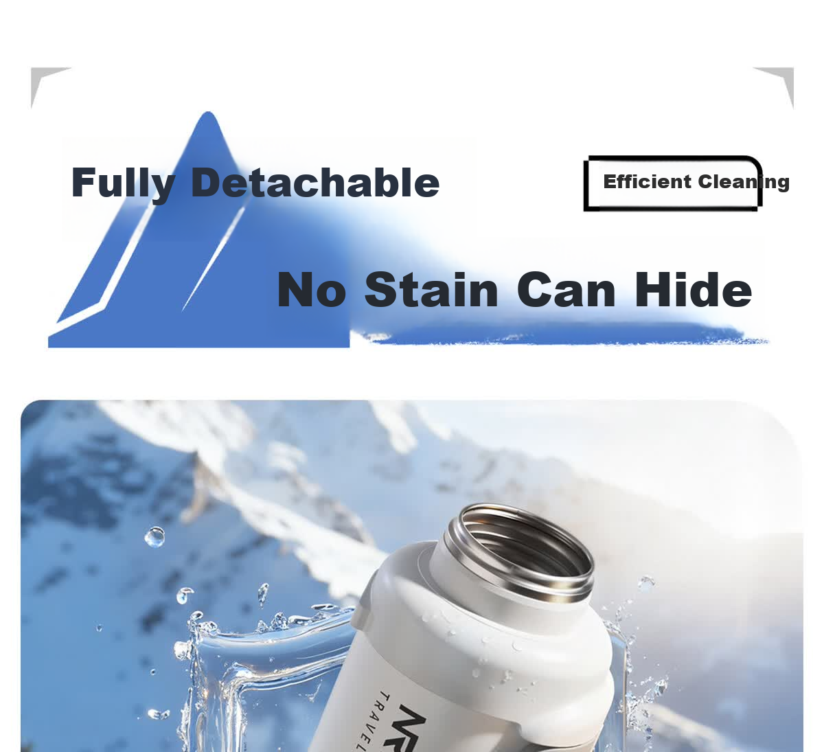 NRMEi Insulated Thermos Large Capacity 316 Stainless Steel Portable Car Outdoor Travel 72-Hour Long-Lasting Vacuum Flask 26