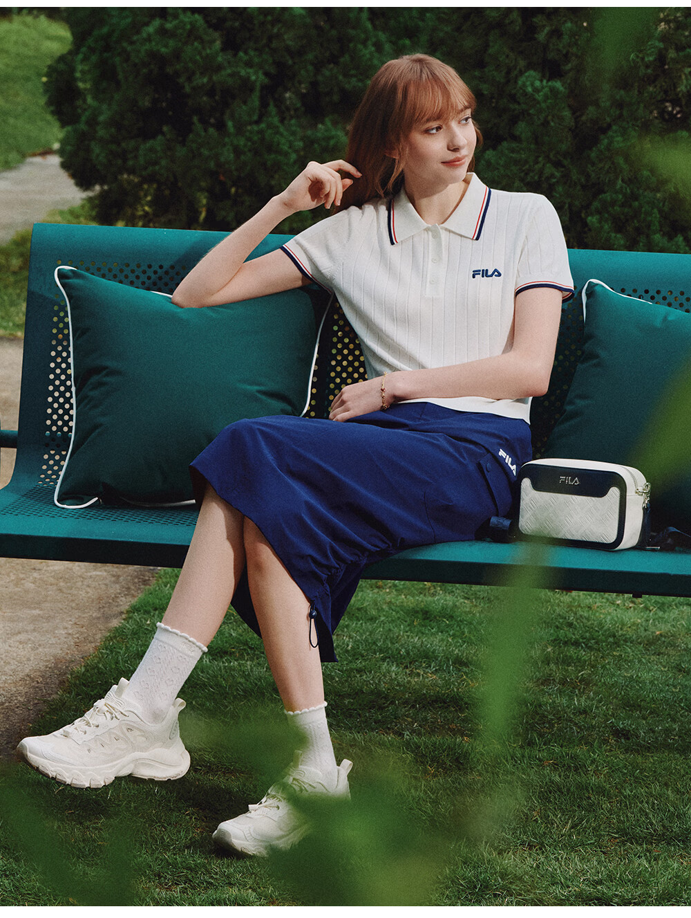 FILA Official Women's Shoulder Bag 2026 Summer Fashion Casual Crossbody Small Square Bag 5