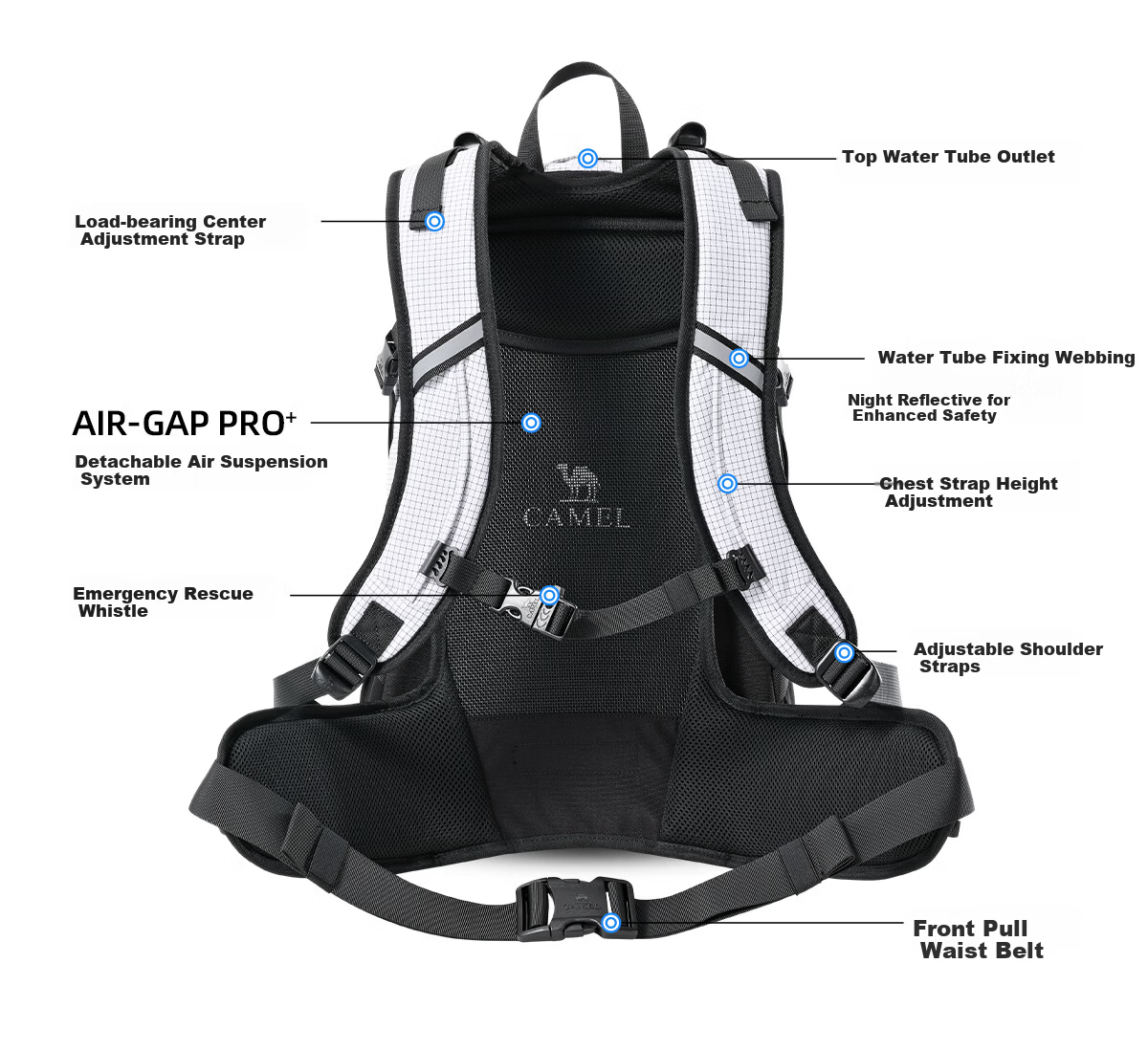 CAMEL Outdoor Mountaineering Backpack Large Capacity Travel Double Shoulder Bag Lightweight Hiking Climbing Tourism Backpack 576BB38033 23