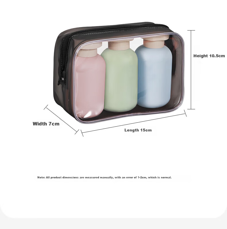 Jiajialin Travel Portable Shampoo and Body Wash Dispenser Bottle Press Empty Bottle Toiletries Travel Refill Bottle 7