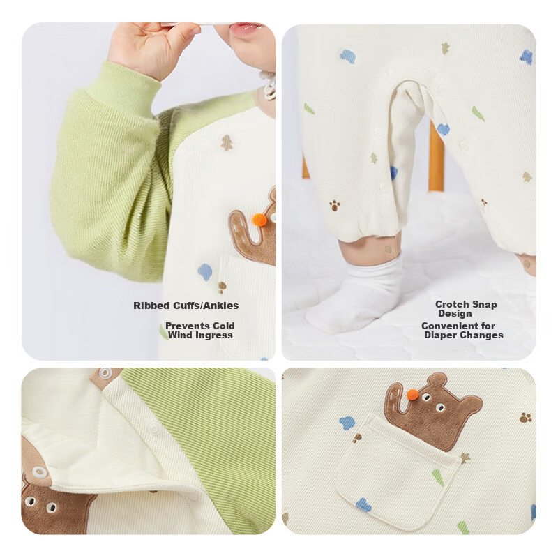 BALABALA Baby Newborn Winter Cotton-Padded Romper 2025 Infant Jumpsuit Cute Crawling Suit 208425133203