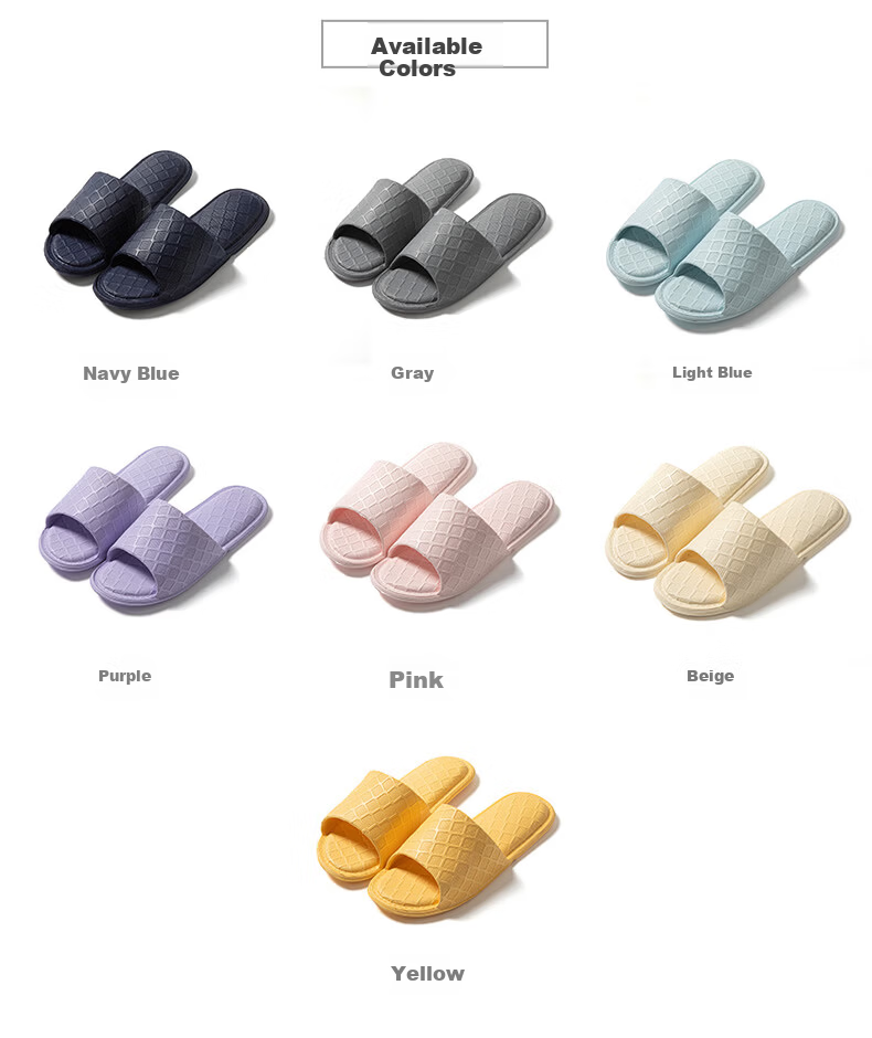 GEMAI Foldable Travel Slippers Portable Non-Slip Unisex Business Trip Hotel Shower Home Slippers Yellow Size 40-41 4