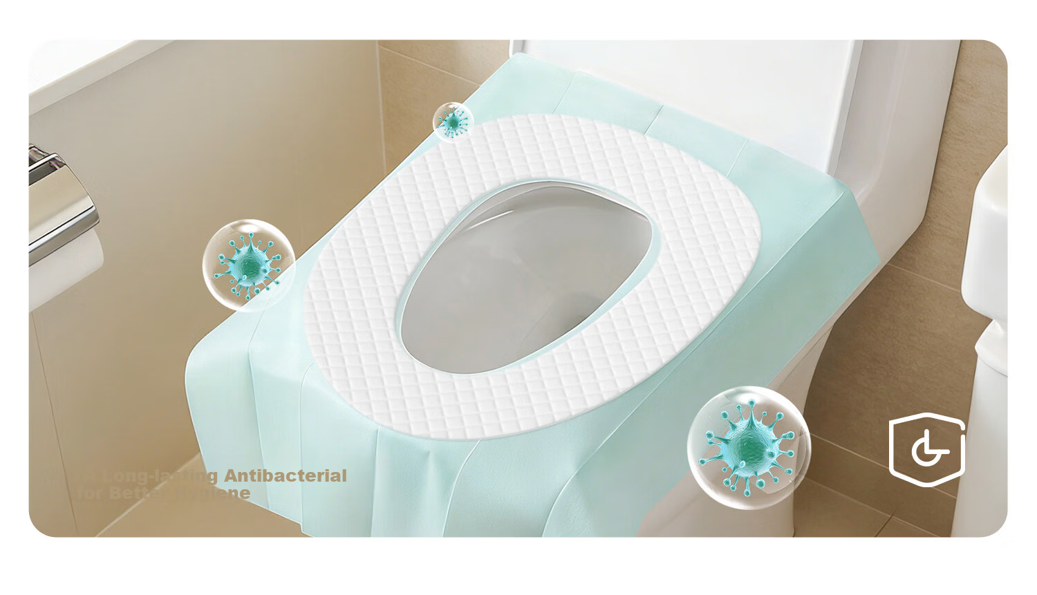 BADIGAO Disposable Toilet Seat Cover, Green Full Coverage, Travel Essential, Portable, Maternity Travel Toilet Seat Cover Set, Paper Seat Pad 21