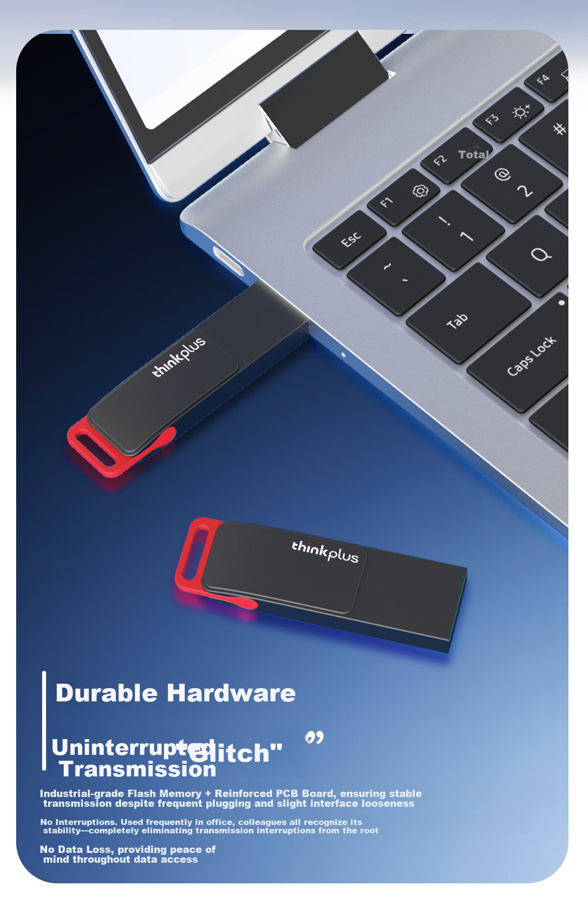 ThinkPlus Lenovo 16GB USB 2.0 Metal Durable USB Flash Drive Business Office Study Essential MU221 Series 3