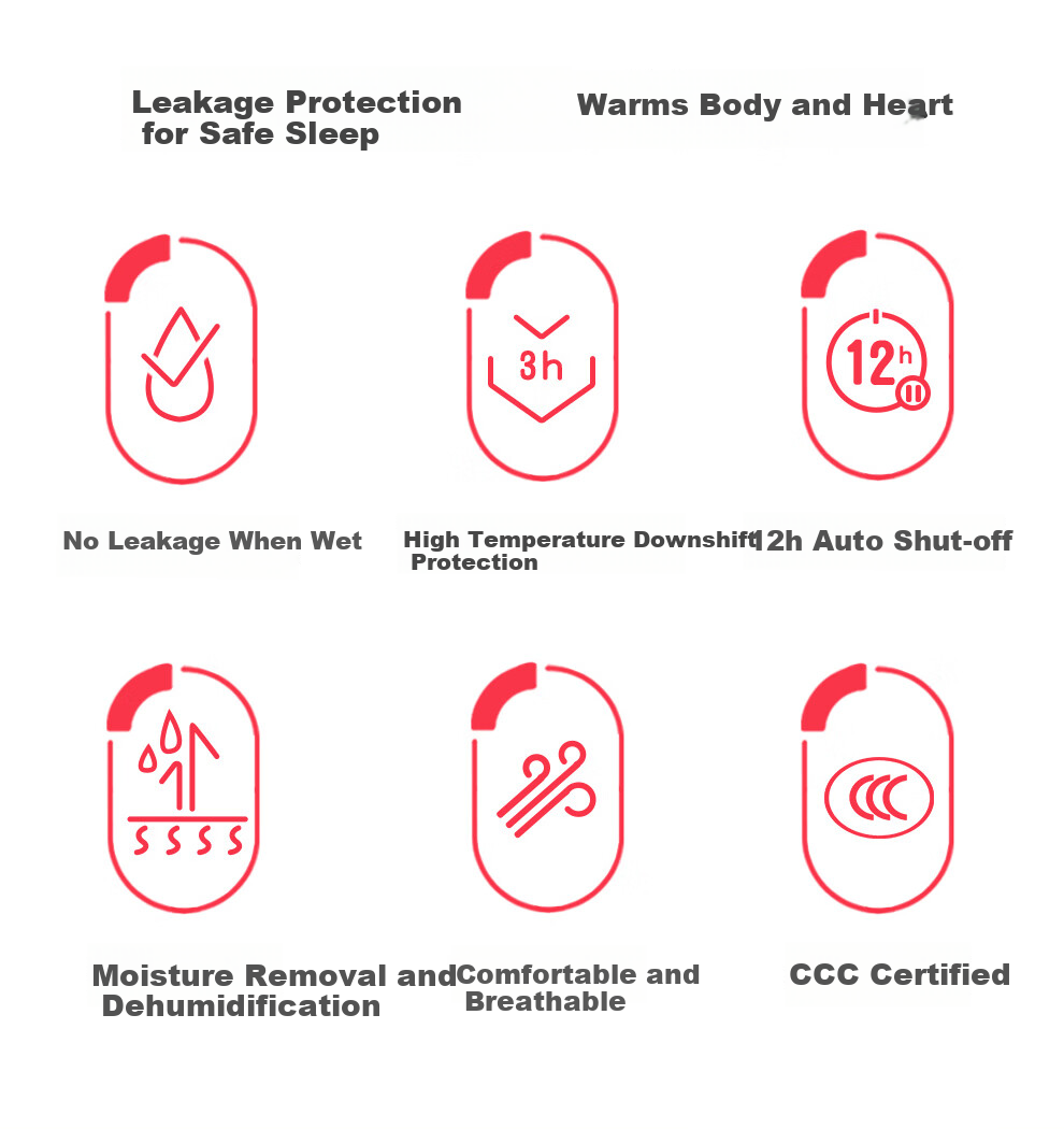 Rainbow High-Temperature Power-Off Warm Dream Single-Person Electric Blanket with Four-Level Control 1.5*0.7m 3