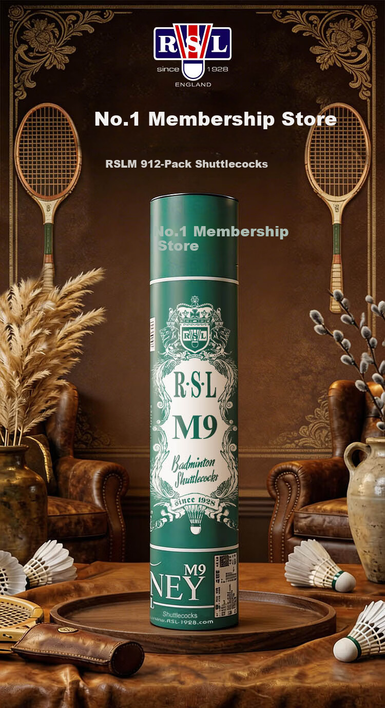RSL Badminton Shuttlecocks Feather Flight Stable Durable Competition Training Duck Feather 12-Pack Yonex M4 Tube Speed 77 1