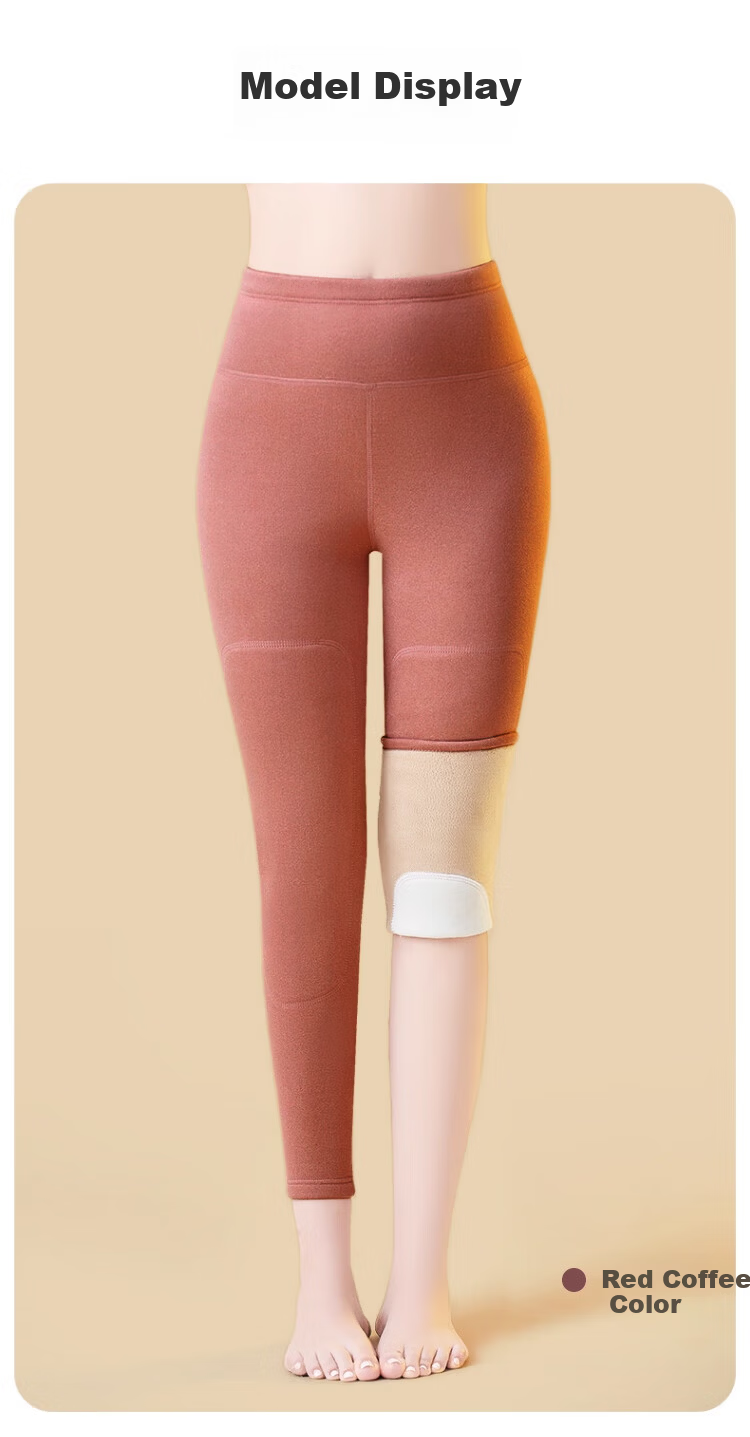 Langsha Women's Thermal Fleece-Lined Thickened Winter Leggings Plus Size Middle-Aged and Elderly Cotton Pants Lamb Wool Autumn Trousers 15