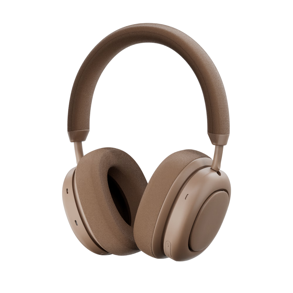 MORRORART Bluetooth Headphones Over-Ear Wireless Active Noise Cancelling Touch Control Long Battery Life Standard Edition Barn Brown Compatible with Apple Huawei Birthday Gift