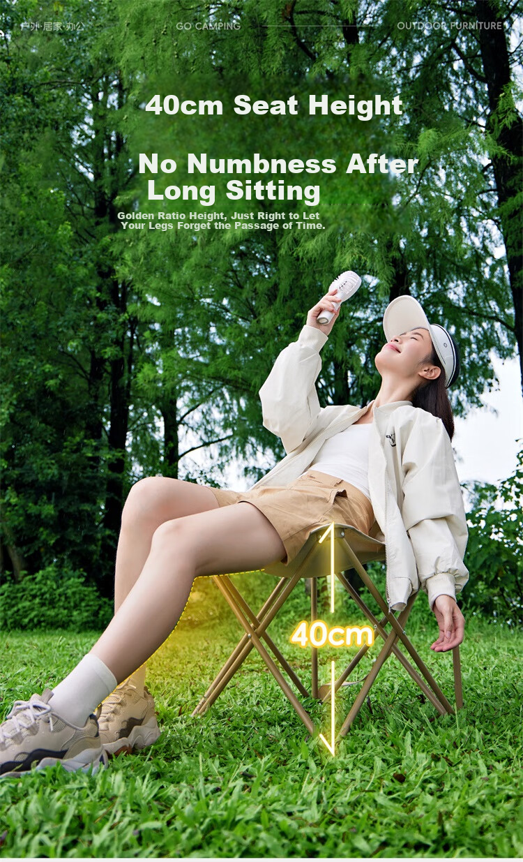 CAMEL Wide Folding Outdoor Chair Portable Picnic Camping Beach Fishing Stool Bench 3