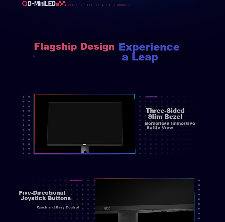 HKC 27-inch 2K 340Hz 1152-Zone MiniLED QD Quantum Dot HDR1400 High Brightness 320Hz Gaming PC Rotatable Adjustable Monitor G27M5Pro 19