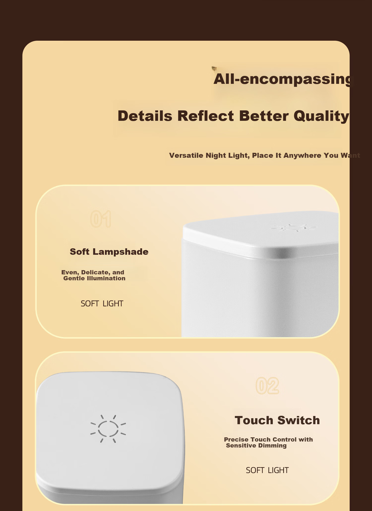 XinYouSuoShu Voice-Controlled Smart Night Light Voice-Activated Sensor Bedside Lamp Bedroom Rechargeable Baby Feeding Eye Protection Sleep Companion Light 14