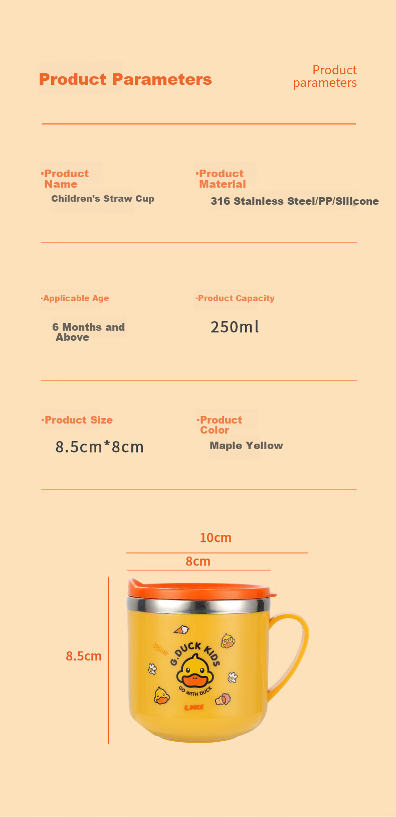 Baoshi Genuine Children's 316 Stainless Steel Insulated Water Bottle with Dual Drinking Ports, Elementary School Student Strap Direct Drinking Straw Cup - Judy 7