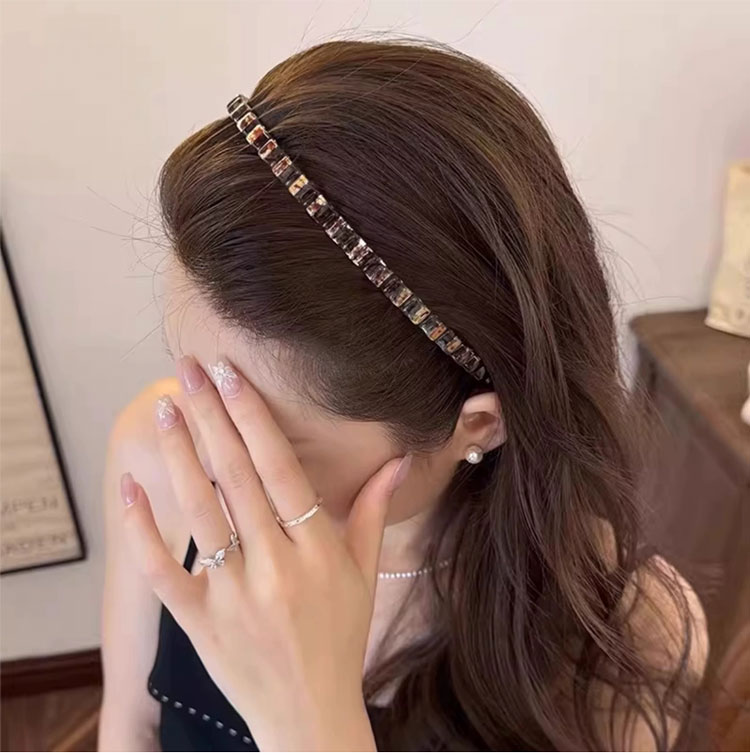 LiQing Knotted Tooth Comb Headband [Black] High Crown Hairband Face Washing Hair Accessory Hair Tie Hair Clip 5