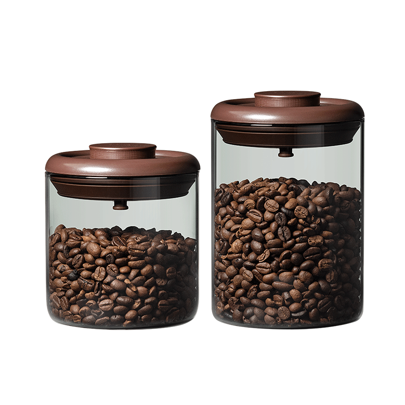 ANKOU Coffee Bean Storage Jar Glass Container Portable Storage Box Tea Leaf Canister Light-Proof Sealed Coffee Powder Jar