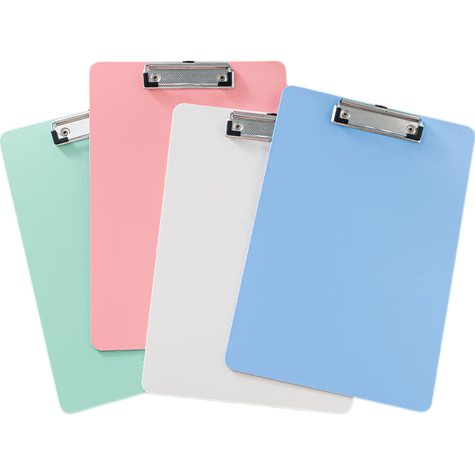 Elifo A4 Pink Writing Clipboard, Morandi Color Vertical Version, Waterproof Office Study Notebook, 1 Pack Student Stationery