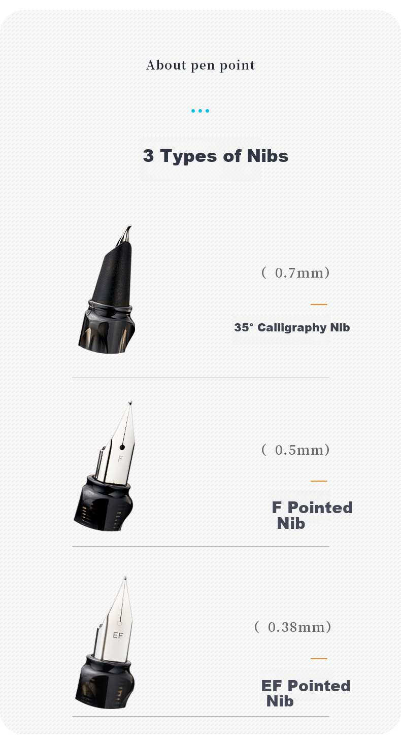 Liupintang Calligraphy Fountain Pen Bent Nib Hard Pen for Handwriting Adult Signature Pen Art Student Refillable Ink Cartridge Slender Gold Style Dark Nib Art Pen 2