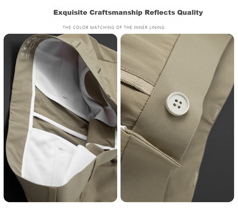 Ayoupang Lightweight Luxury Plus Size Three-Proof Business Casual Men's Loose Fit Extra Large Straight Leg High Elasticity Trousers 5