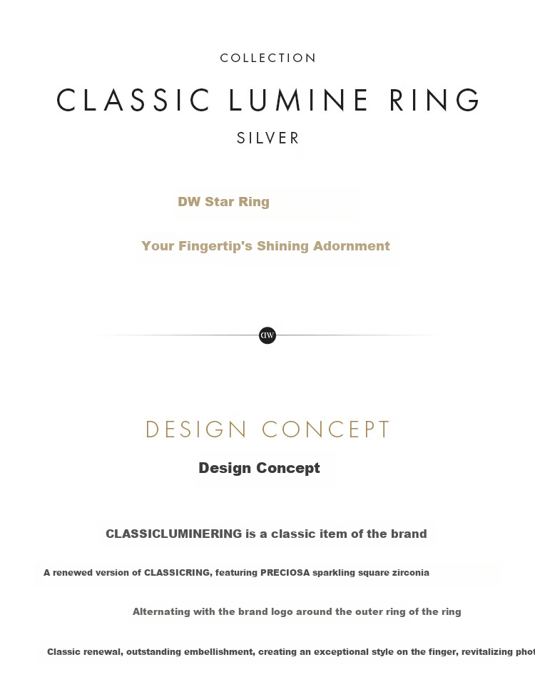 DanielWellington DW Ring for Men, Starry Sky Silver Ring Size 64, Couple's Style DW240 Birthday Gift for Me 2