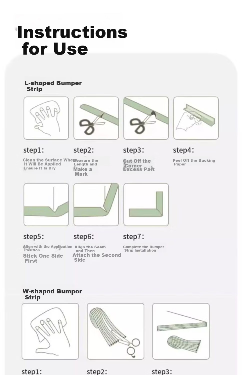YOUBEISHI Baby Corner Guard Edge Protector L-Shaped Off-White 4.5m with 8 Corner Covers 13