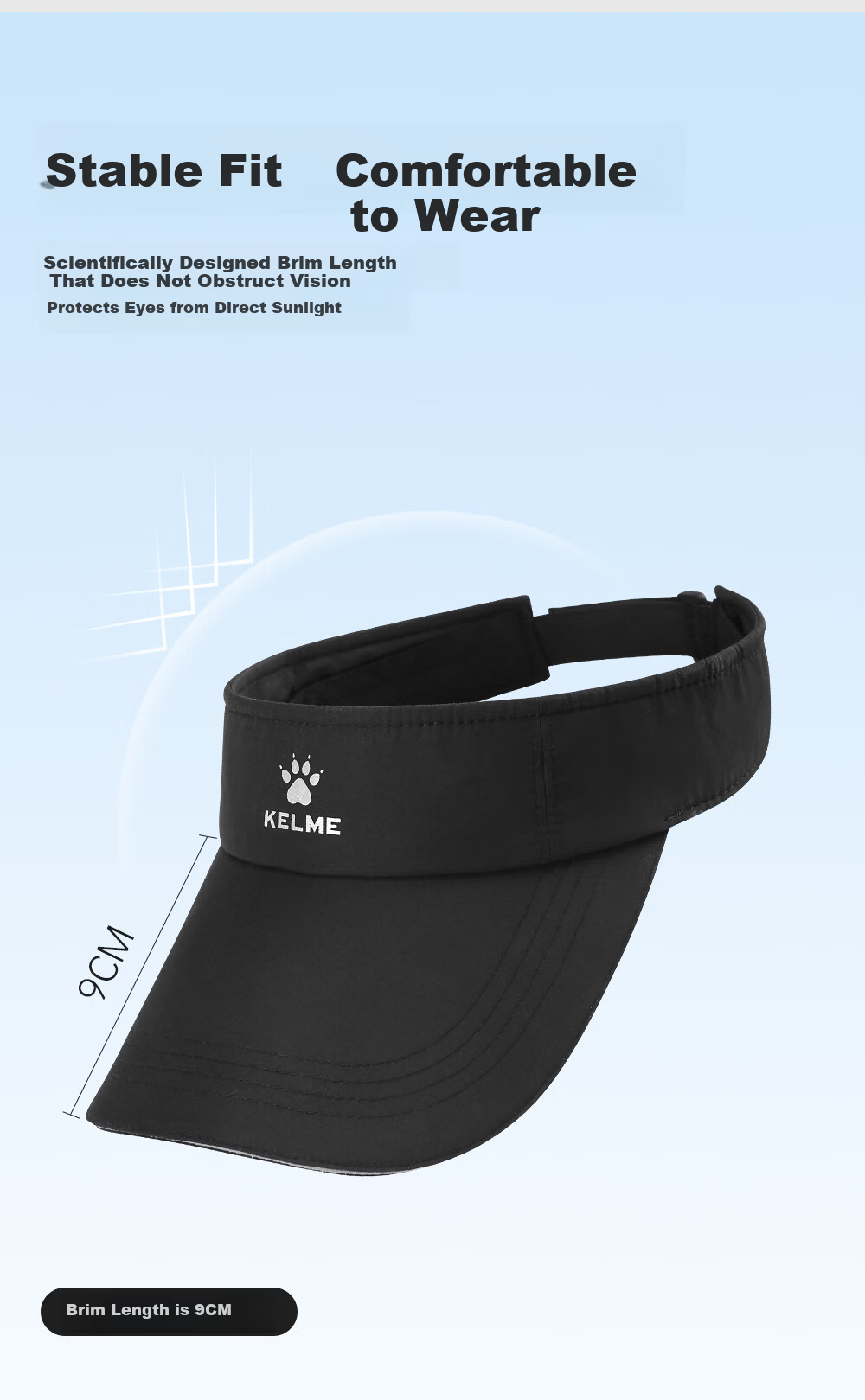 KELME Summer Breathable Running Sunshade Cap Unisex Quick-Dry Outdoor Trail Marathon Sun Protection Tennis Sports Hat 6