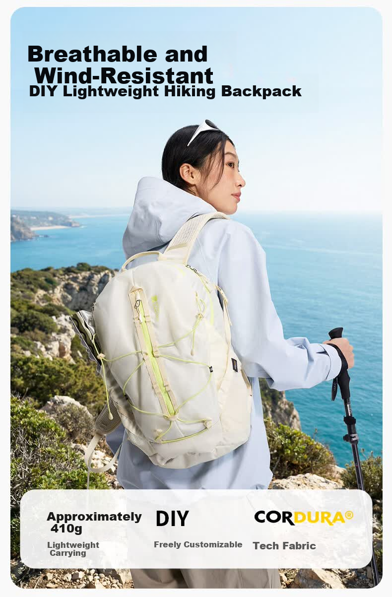 MOBIGARDEN XuanChuan LITE Hiking Backpack Outdoor Mountaineering Travel 18L Double Shoulder Bag NX26664002 Saffron Purple 3