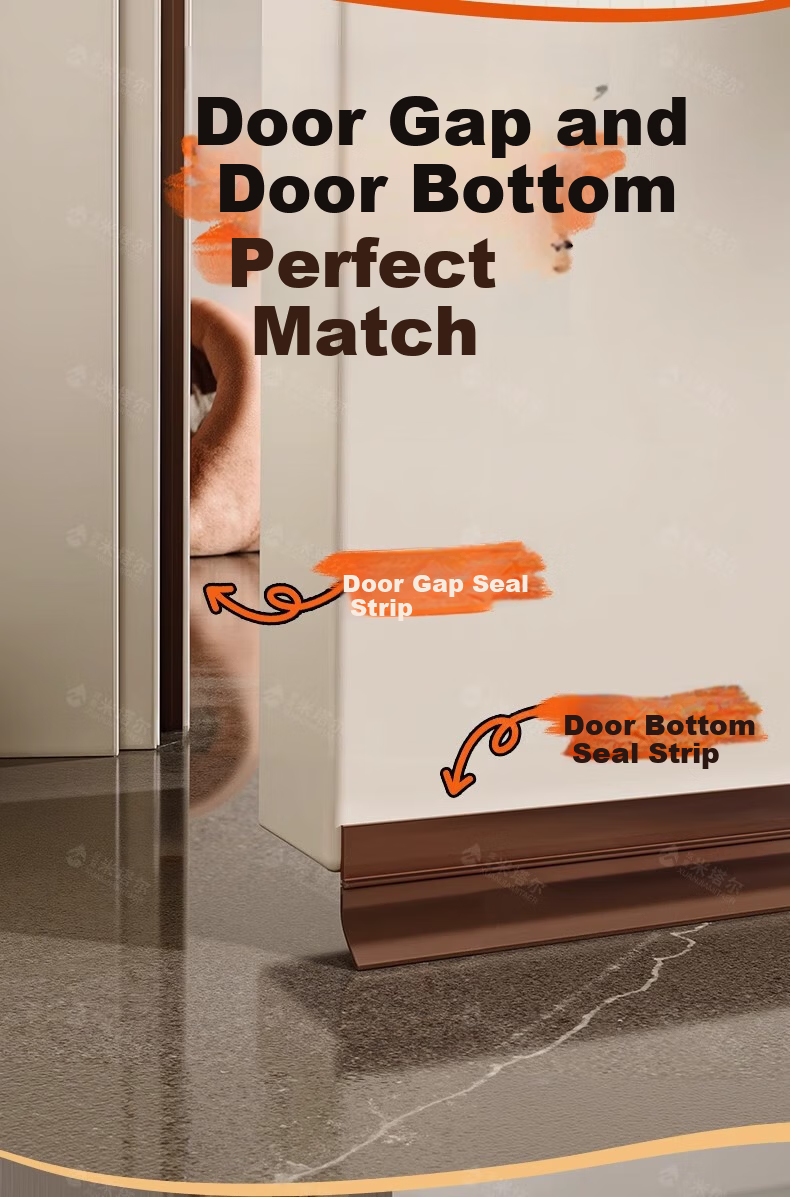 Xuanjia Mital Door and Window Gap Sealing Strip Glass Door Windproof Soundproof Weatherstripping Tape 4