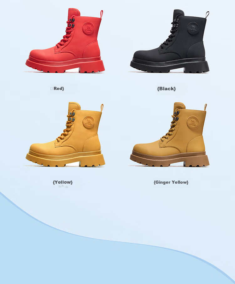 CAMEL Outdoor Casual Shoes Fashion Martin Boots Waterproof Non-slip Women's Work High-top Rain Boots F24C013696 11