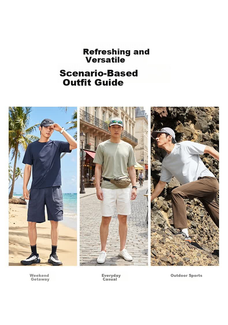 Kolumb Moisture-Wicking Quick-Dry Hollow Jacquard Crew Neck Short Sleeve Nylon Spandex Commuting Running T-Shirt Frost Gray XL 4