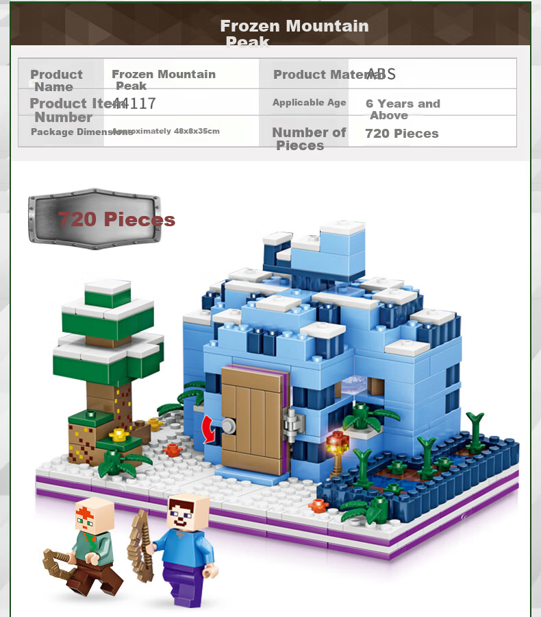 QiJi My World Building Blocks Children's Assembly Toy Village Puzzle Model Boys Girls New Year Gift Box 16