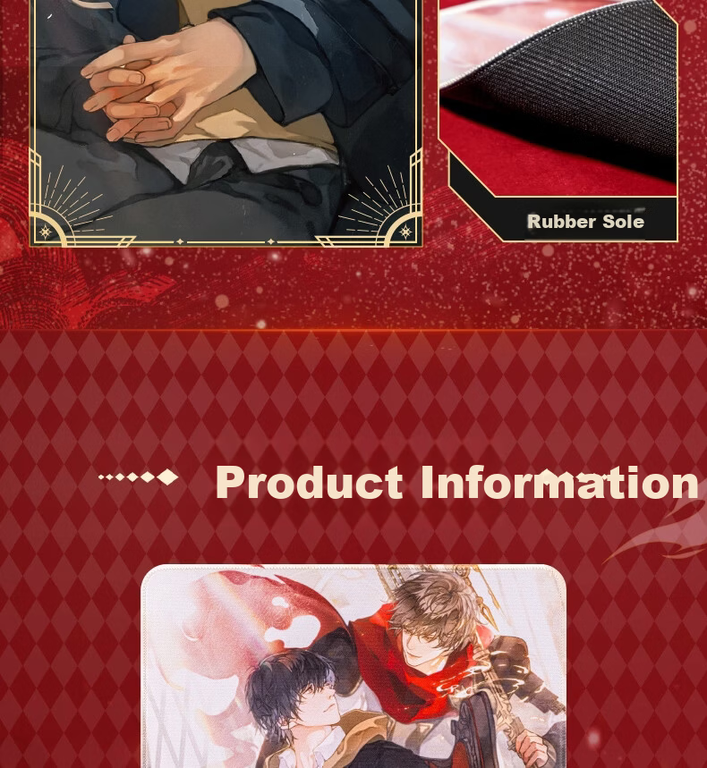 Deli The King's Avatar Collaboration Mouse Pad Officially Licensed IP Peripheral Office Study Cartoon Anime Mouse Pad Mirror Twins QZ451 14