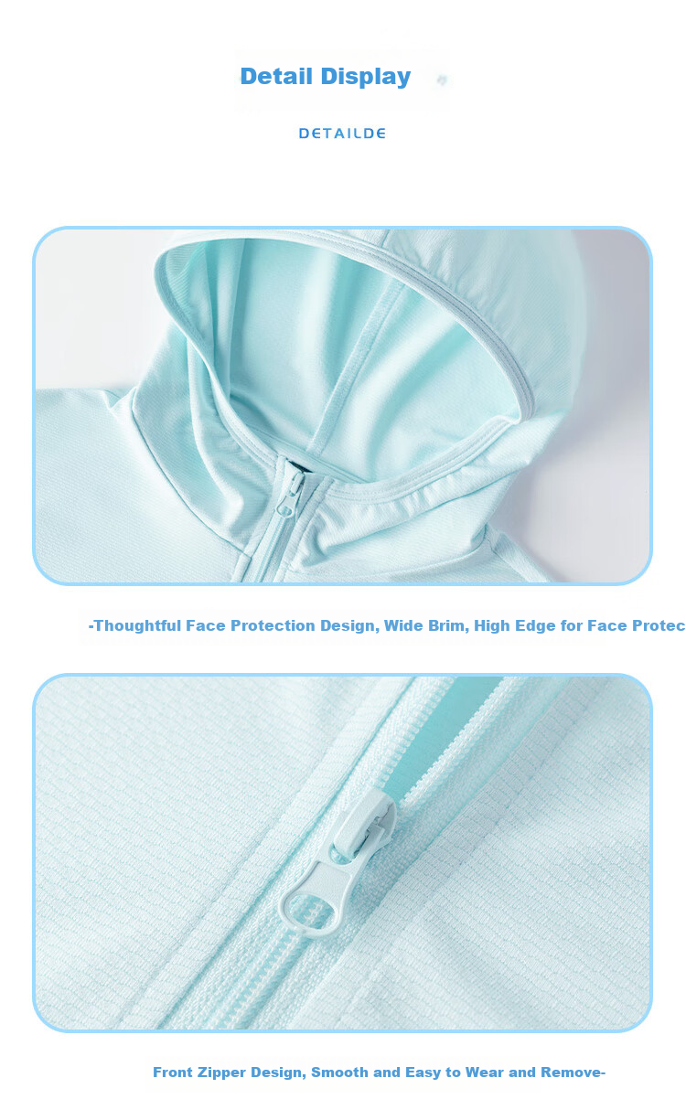Jeanswest Kids Sun Protection Jacket 2026 Summer Boys Cooling Lightweight Coat Girls UPF50+ UV Protection Skin Jacket 4