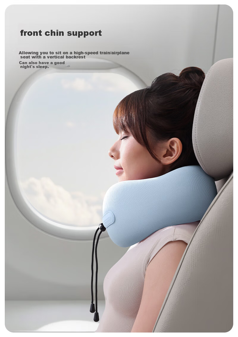 Sleep Cave Small Lotus U-Shaped Neck Pillow Travel Pillow Airplane Neck Support Pillow Everythink Portable Neck Protection Sleep Aid 5