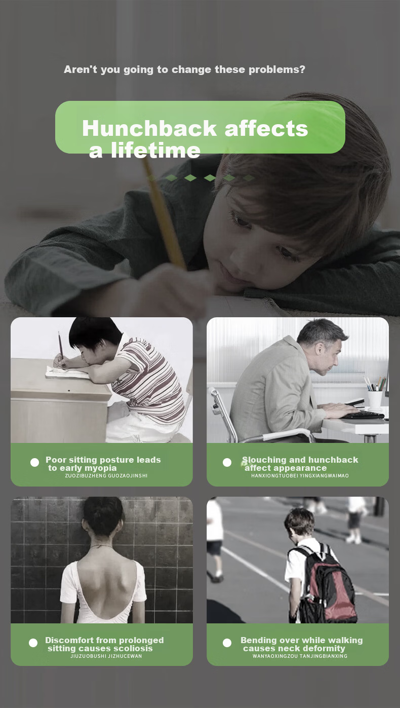 Liaoyuan Hunchback Corrector Posture Belt Waist and Spine Support Children's Student Unisex Shoulder Opening Back Straightening Sitting Posture Corrector 3