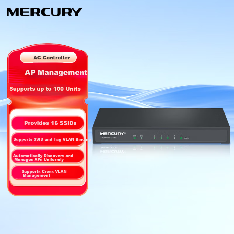 MERCURY Wireless AC Controller Seamless Roaming Centralized Management AP Detection Unified Management AP Wireless Router Controller WIFI Whole Home Coverage MAC100