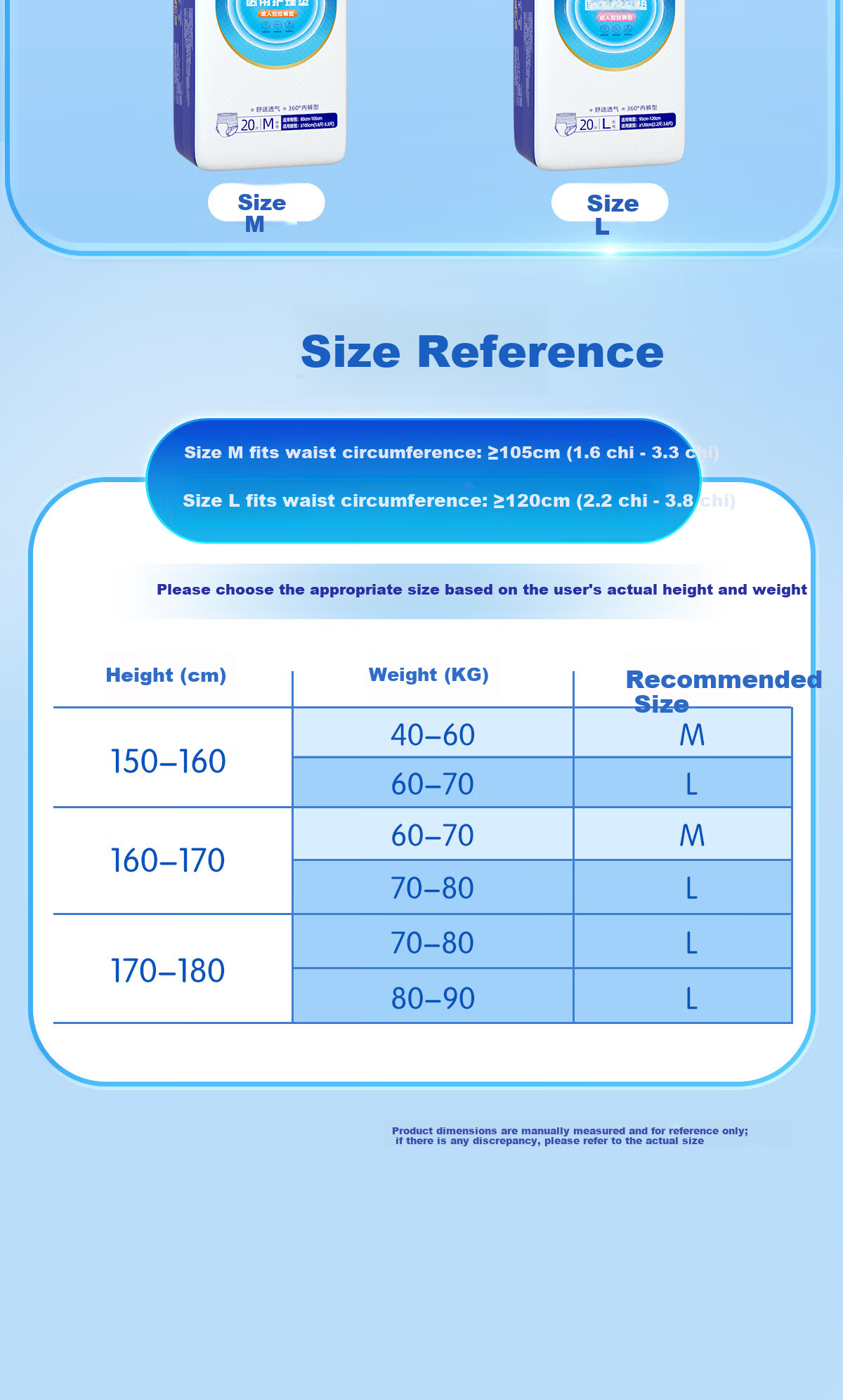 Anker New Medical Adult Pull-Up Diaper Pants M Size 20 Pieces for Elderly and Postpartum Women 12