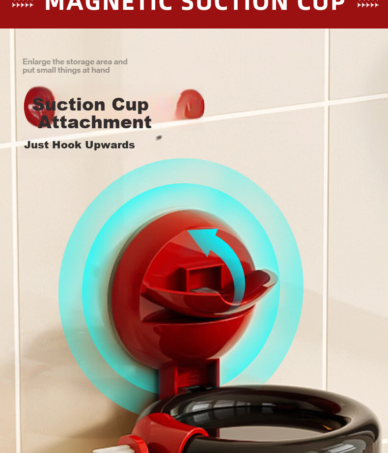 Noshi Suction Cup Toothbrush Holder Bathroom Magnetic Mouthwash Toothbrush Cup Wall-Mounted No-Drill Wash Cup 3 Cups 5