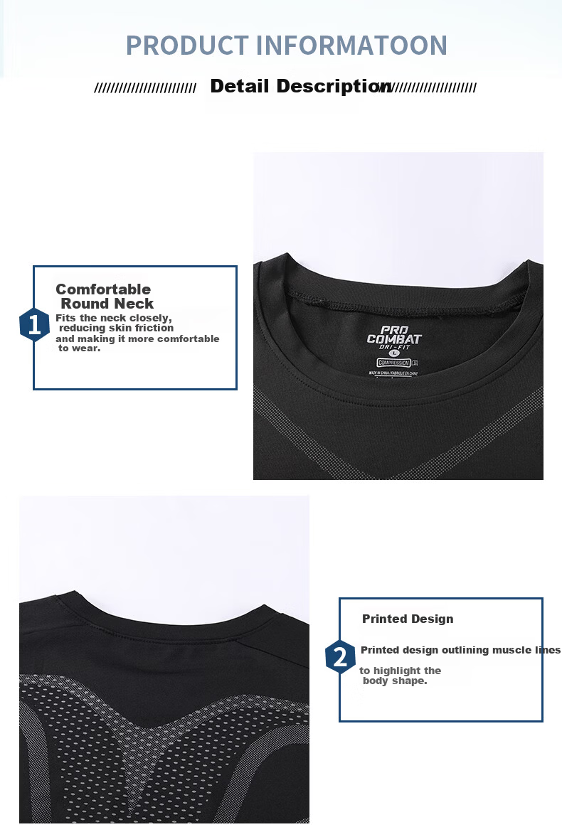 BURUITE Men's Swimwear Anti-Embarrassment Top Swimming Gear Youth Hot Spring Short Sleeve Tight T-Shirt Quick-Dry New Model 6