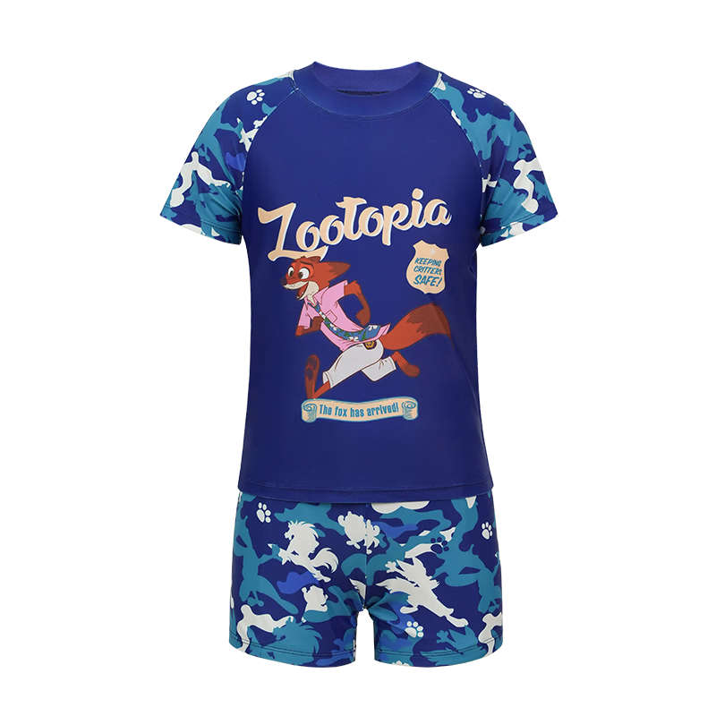 Disney Boys' Two-Piece Sun Protection Swimsuit Set D36279SP2G Blue Nick Wilde 120