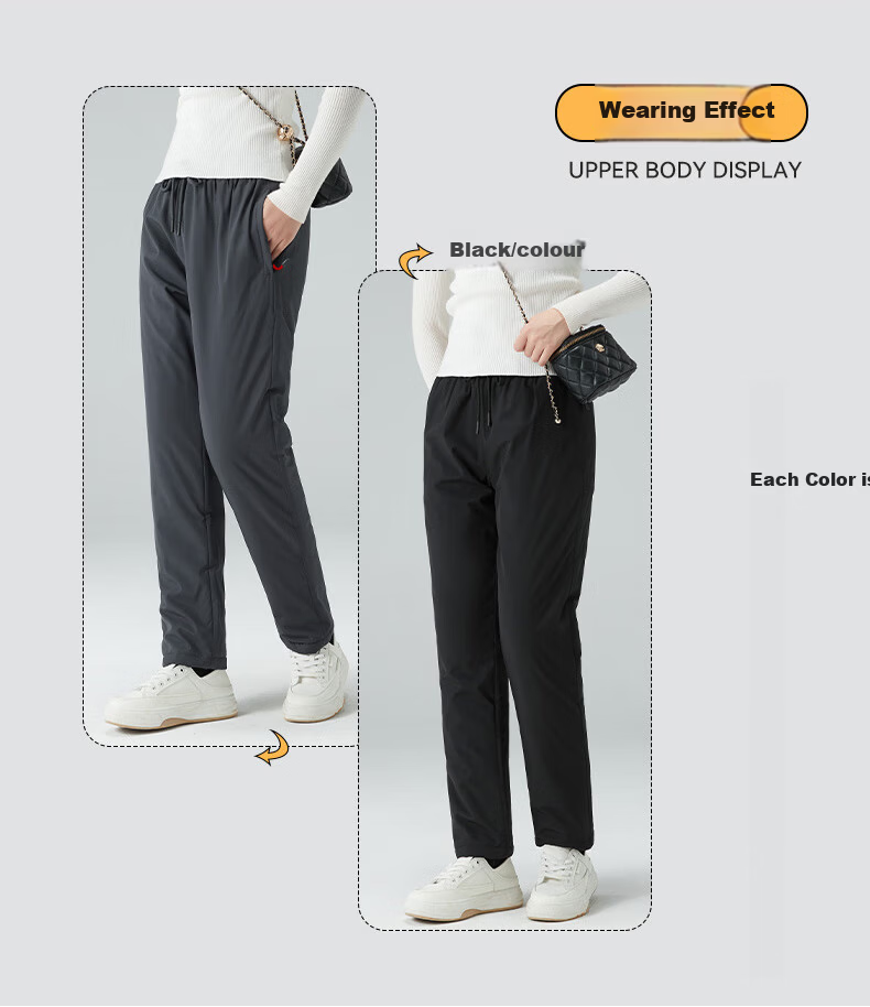 LangSha Women's -30°C Fleece-Lined Lamb Wool Ski Pants Windproof Thick Thermal Snow Pants for Northeast Snow Region 7
