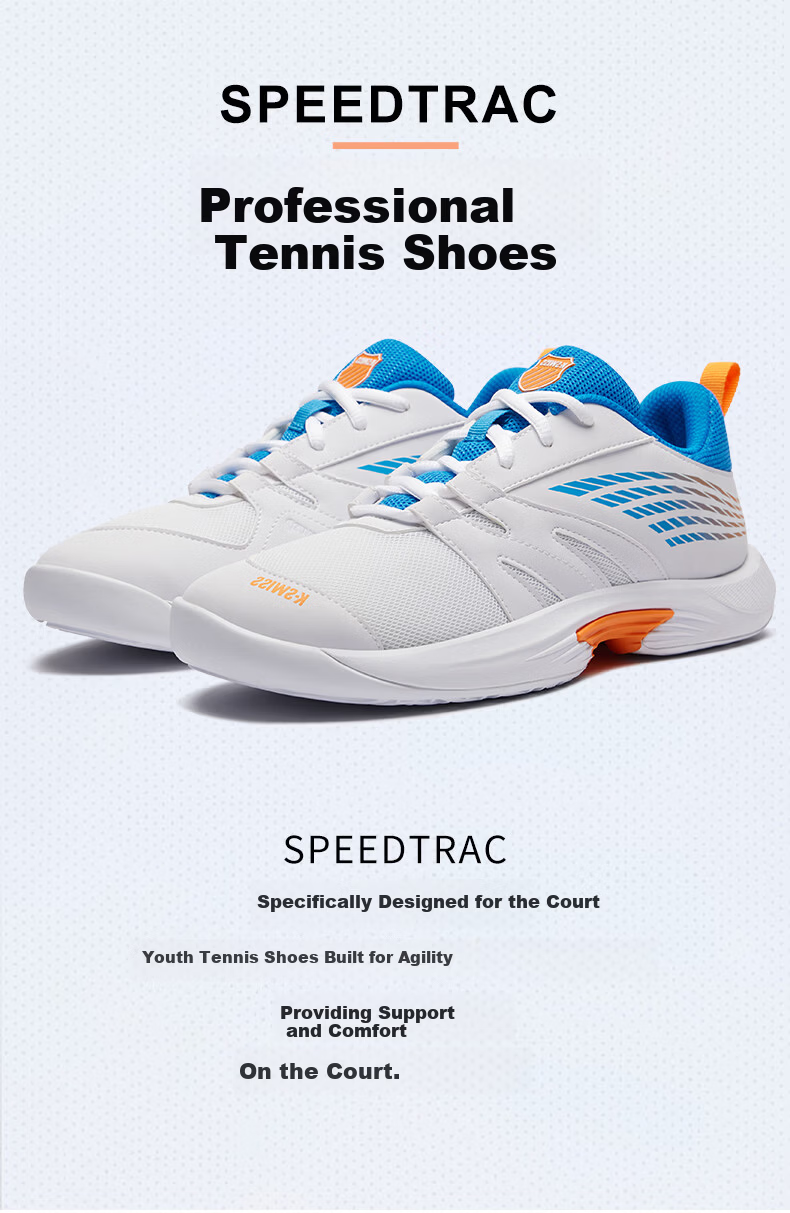 K·SWISS Kids Breathable Durable Stable Professional Casual Children's Tennis Shoes 87392-107-M 37.5 2